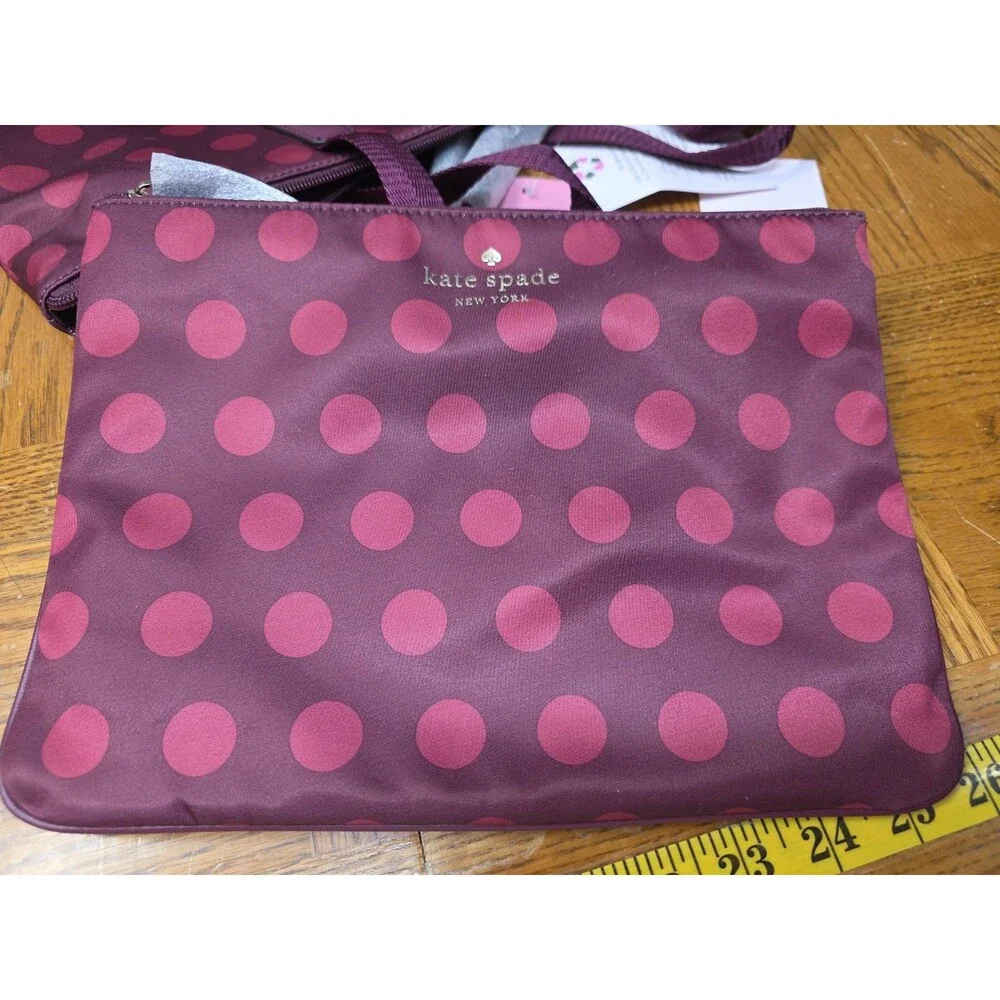 Kate Spade New York The Little Bett Nylon Tote With Pouch New Blackberry